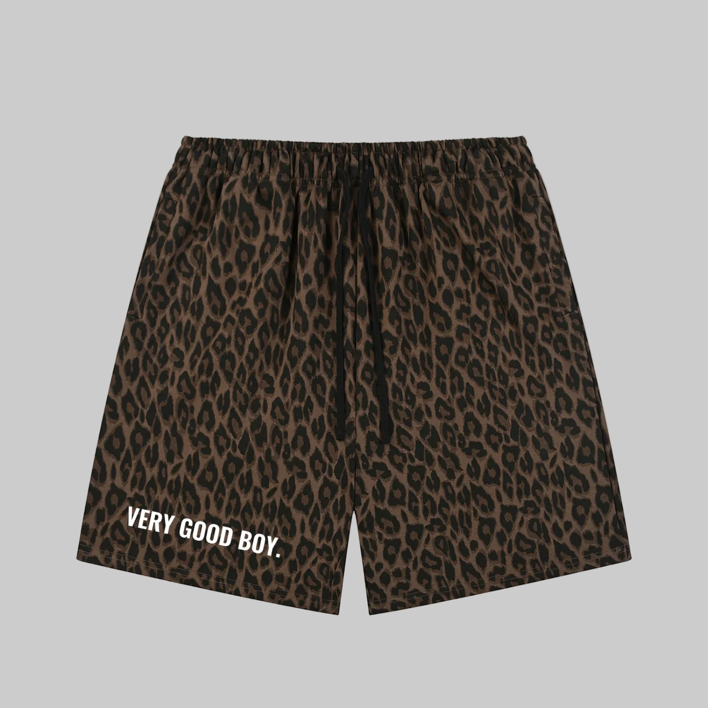 Very Good Boy. Men's Leopard Drawstring Shorts