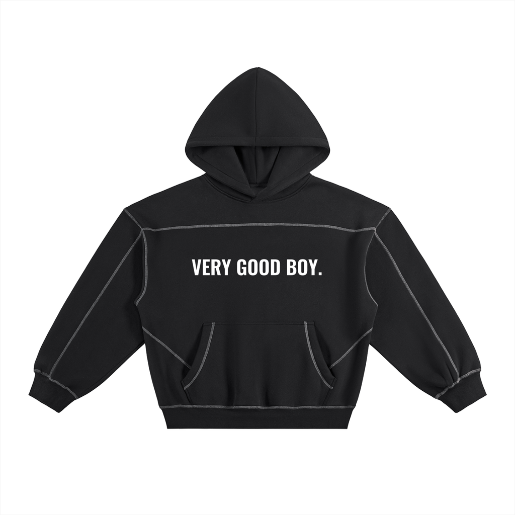 Very Good Boy X Tom Contrast-Stitched Boxy Fleece Hoodie
