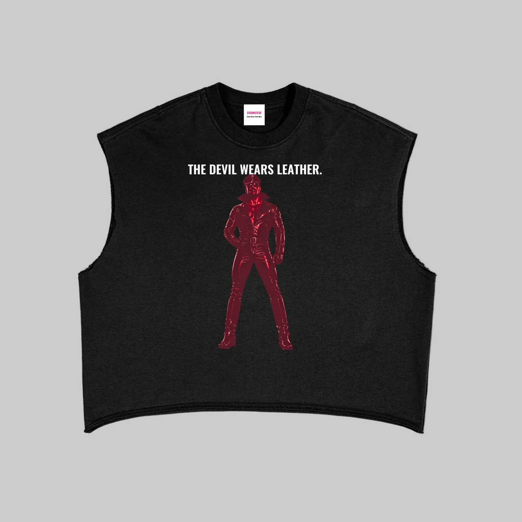 The Devil Wears Leather X Tom French Terry Boxy Tank Top