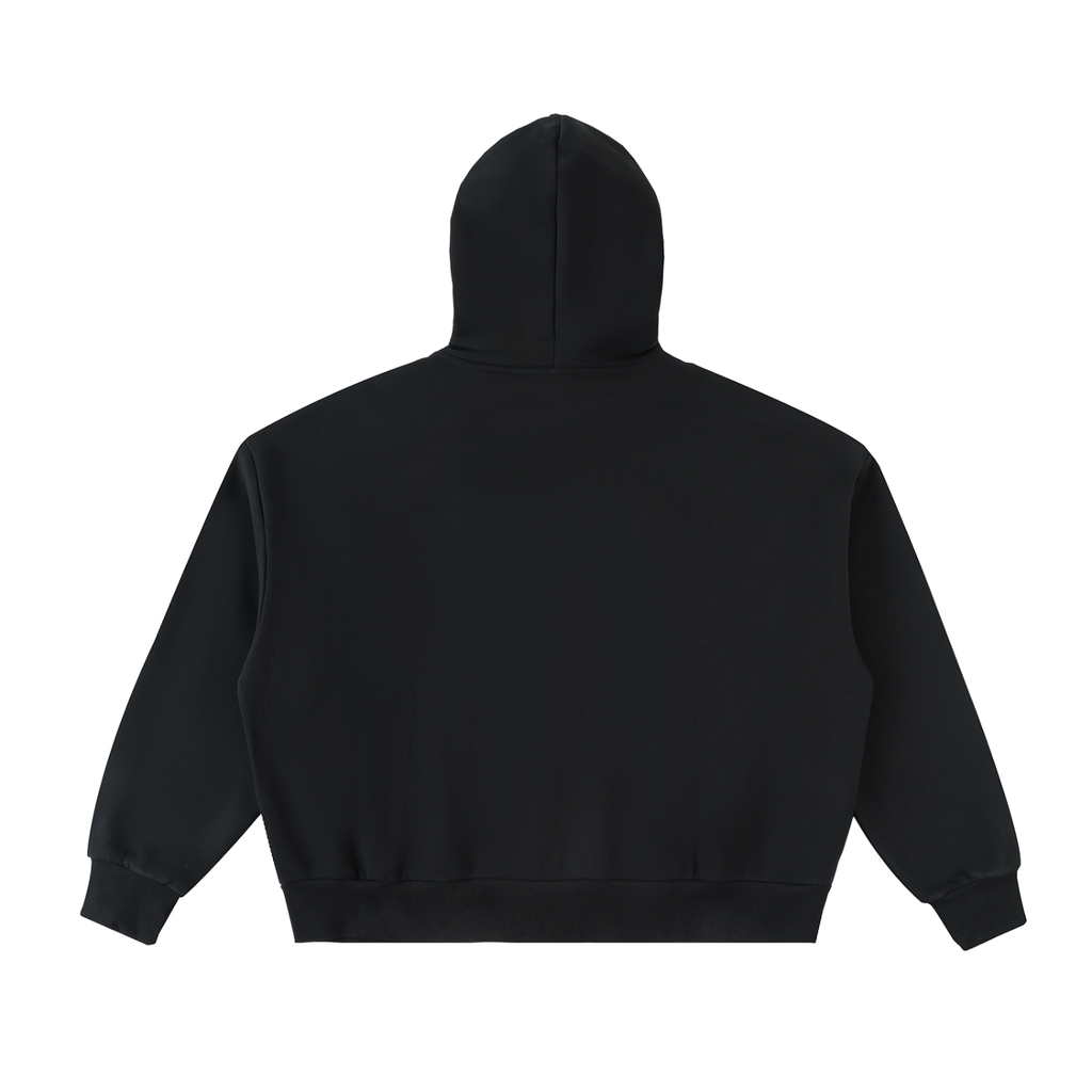 Into Thick Beefy Billionaires Fleeced Full-Zip Boxy Hoodie
