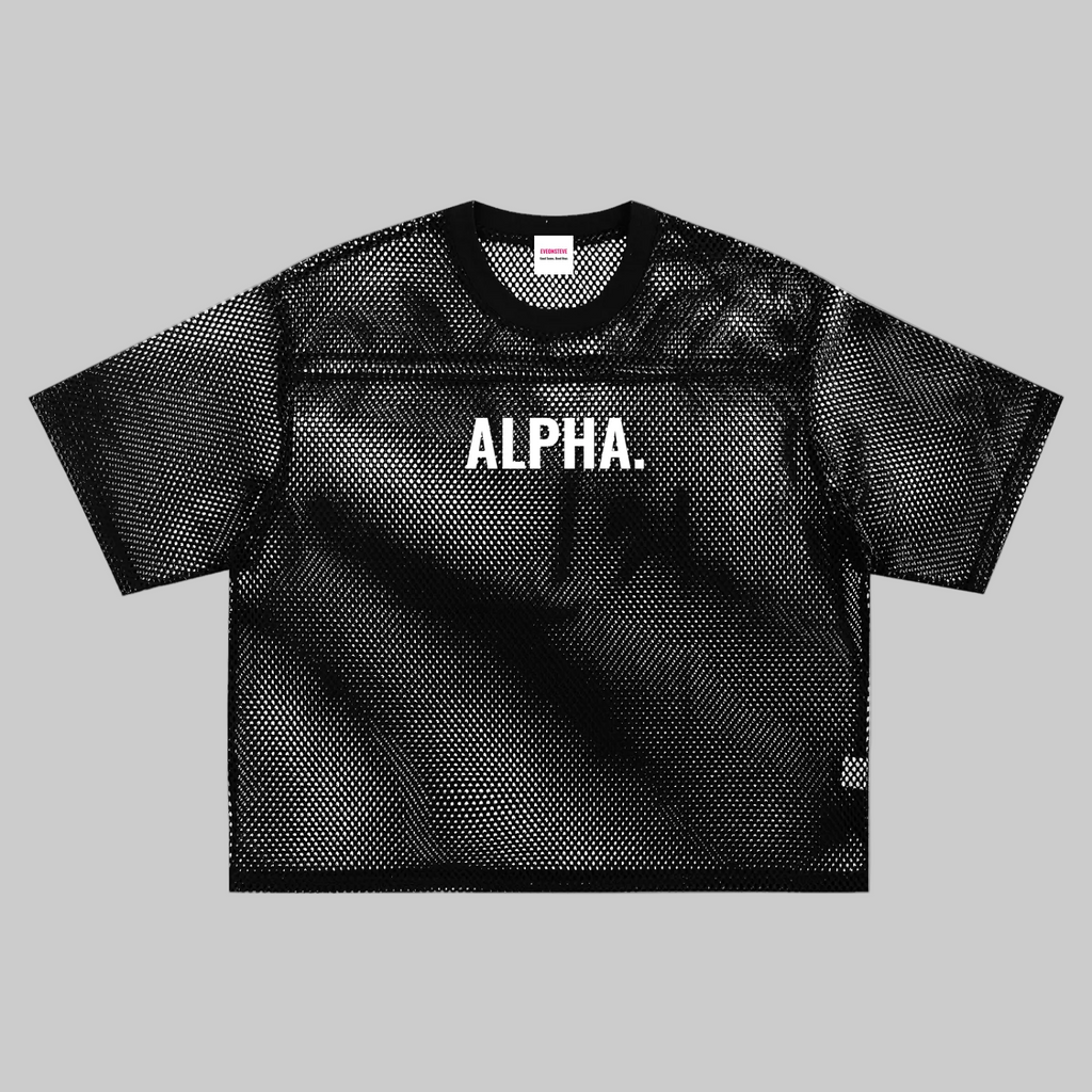Alpha X Tom Men's See-through Boxy Net T-Shirt