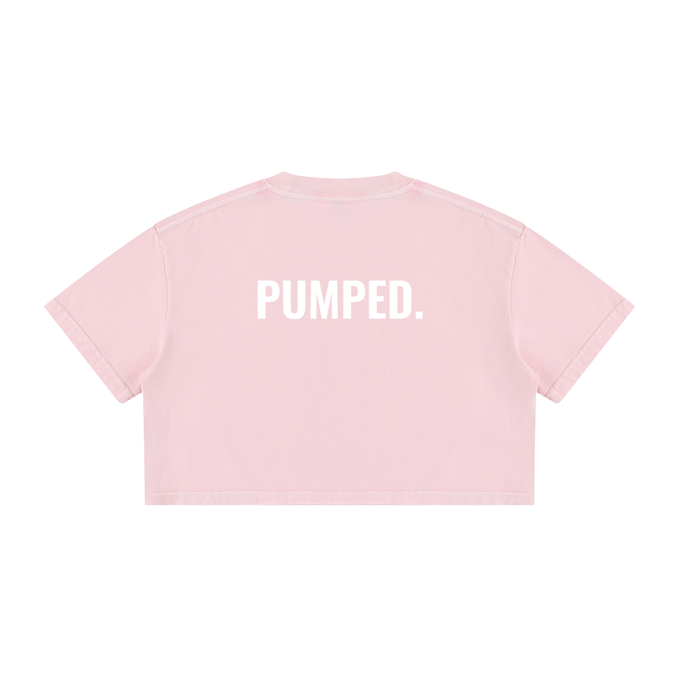 Pumped Mens Mineral Wash Cotton Crop T-Shirt