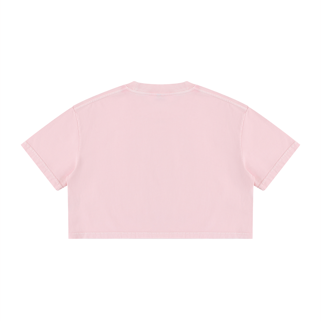 FIVE STAR RIDE Mineral Wash Cotton Crop T-Shirt