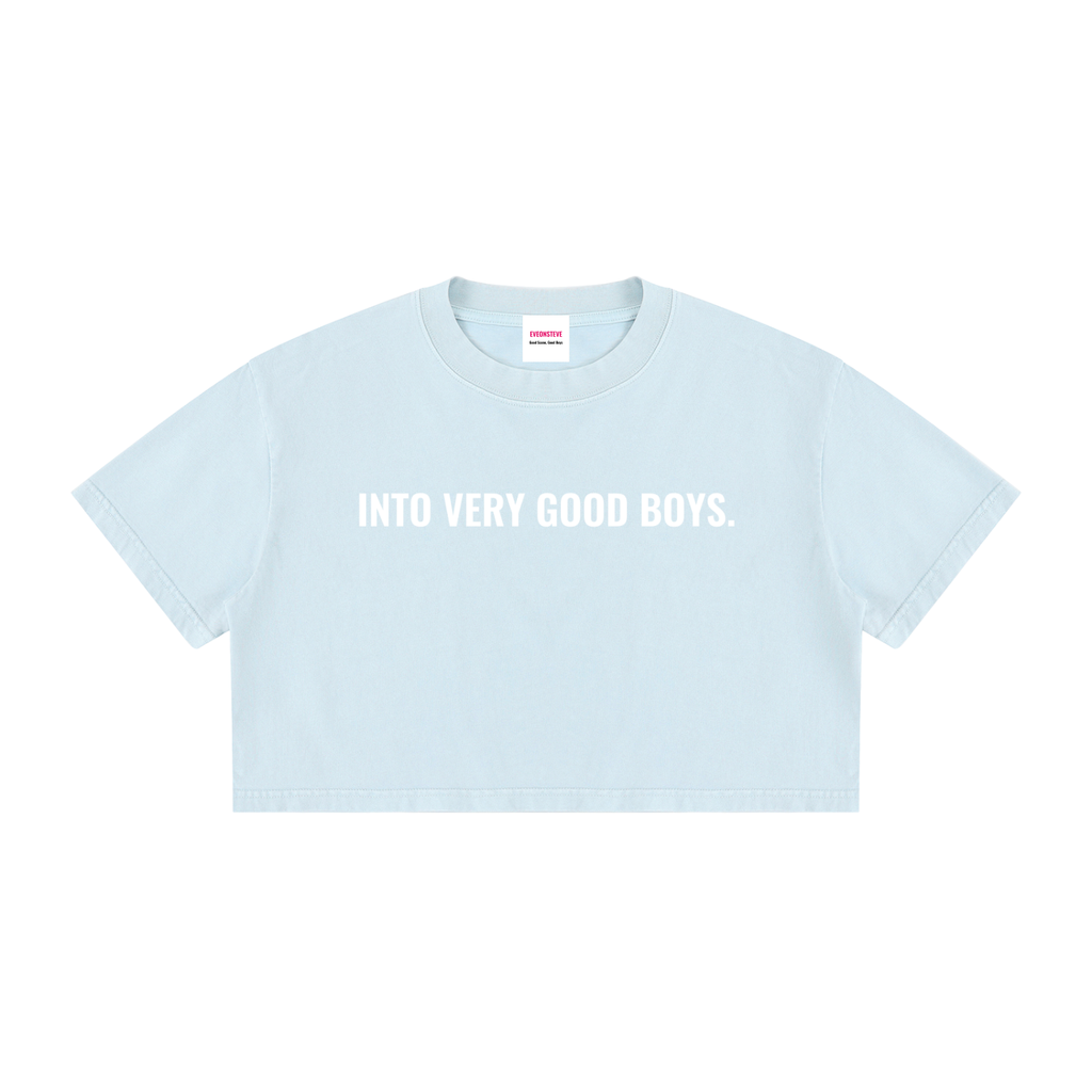 Into Very Good Boys - Men's Mineral Wash Cotton Crop T-Shirt