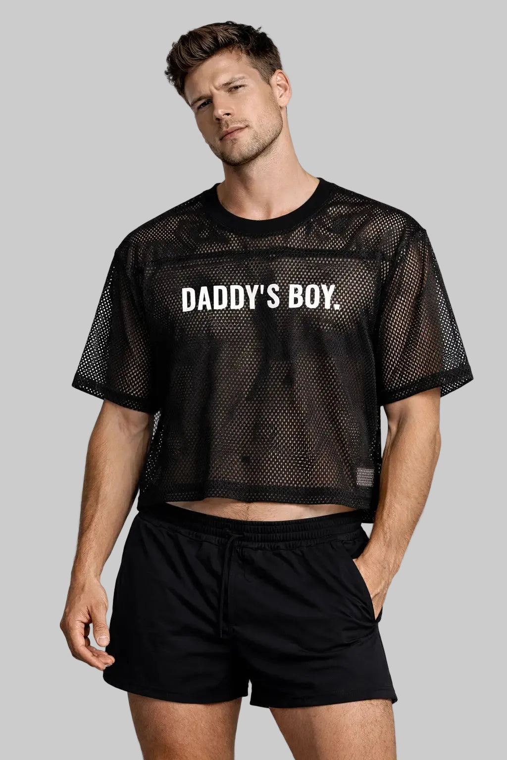 Daddys Boy Mesh See-through Boxy Net T-Shirt