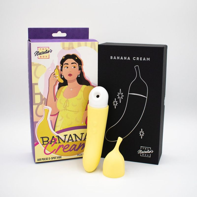 Natalies Toy Box Banana Cream Air Pulse G Spot Vibrator