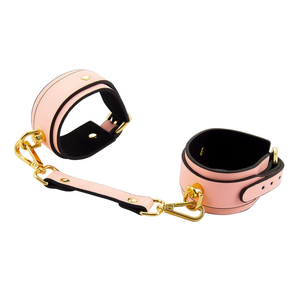 Adjustable PU Leather Bondage Cuff - Wrist/Ankle Restraint, Sold Individually(Luminous pink-anklet)