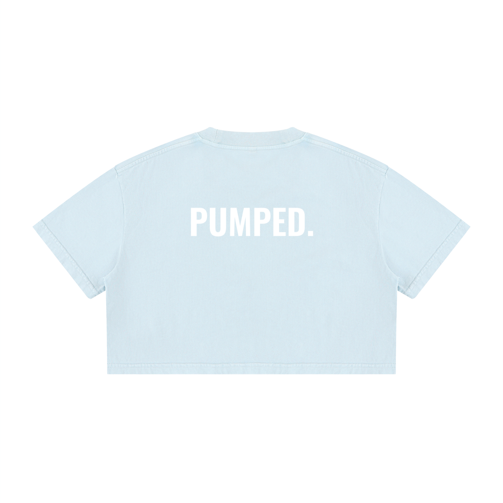 Pumped Mens Mineral Wash Cotton Crop T-Shirt