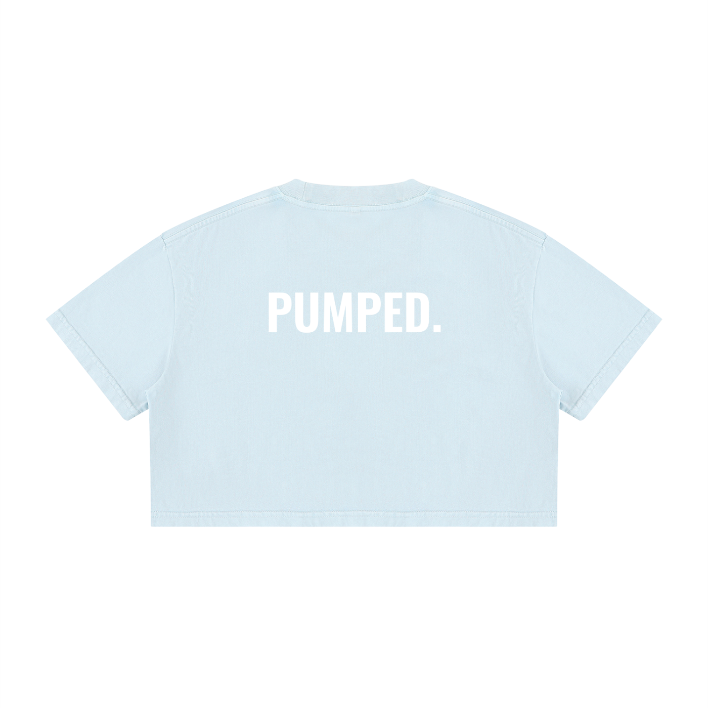 Pumped Mens Mineral Wash Cotton Crop T-Shirt