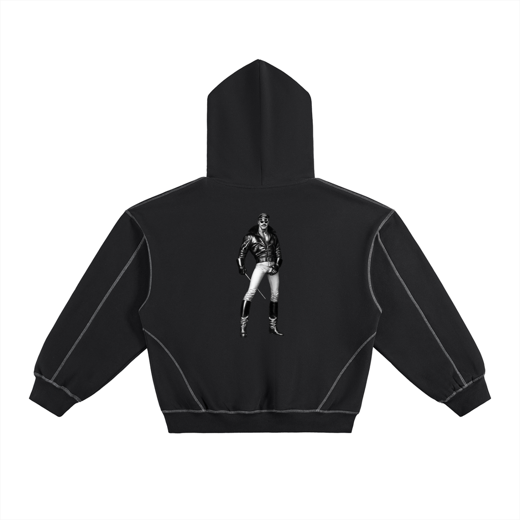 Very Good Boy X Tom Contrast-Stitched Boxy Fleece Hoodie