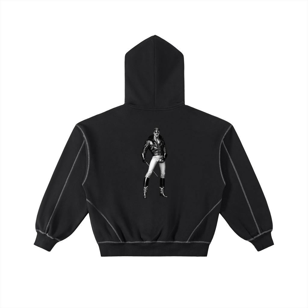 Good BOY X Tom Contrast-Stitched Boxy Zip Hoodie