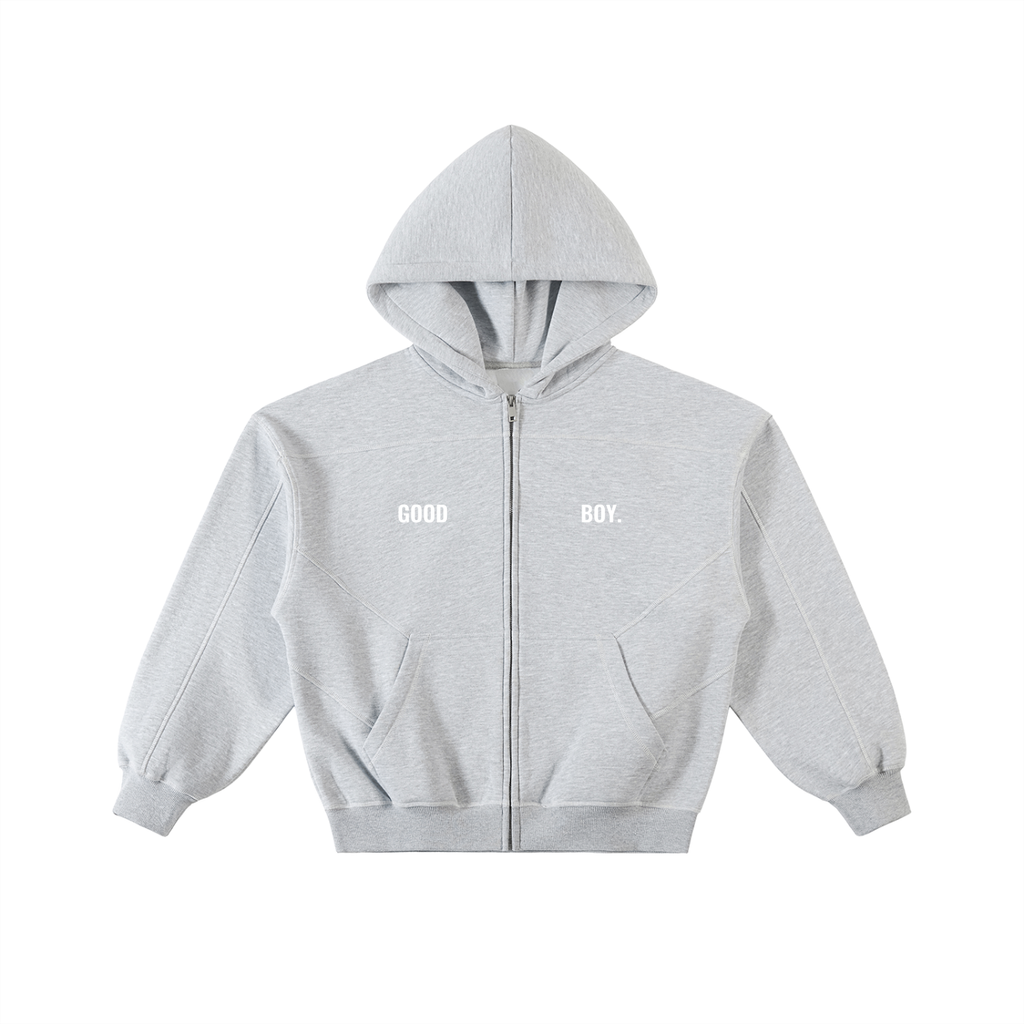 Good BOY X Tom Contrast-Stitched Boxy Zip Hoodie