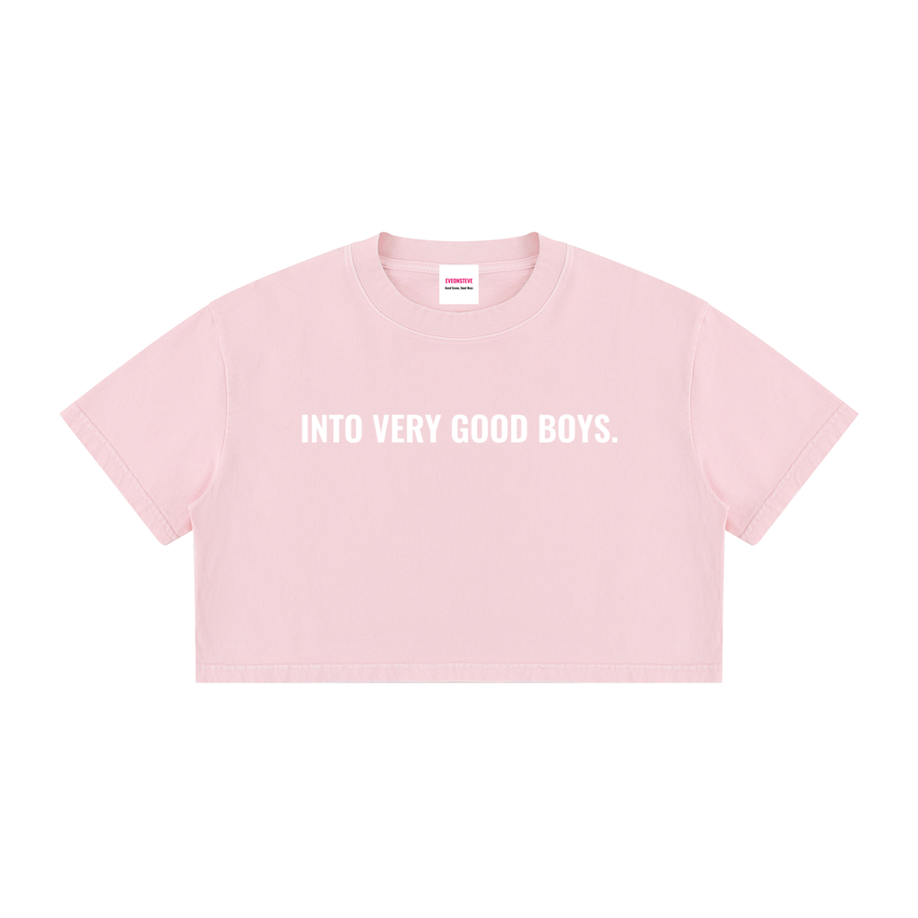 Into Very Good Boys - Men's Mineral Wash Cotton Crop T-Shirt