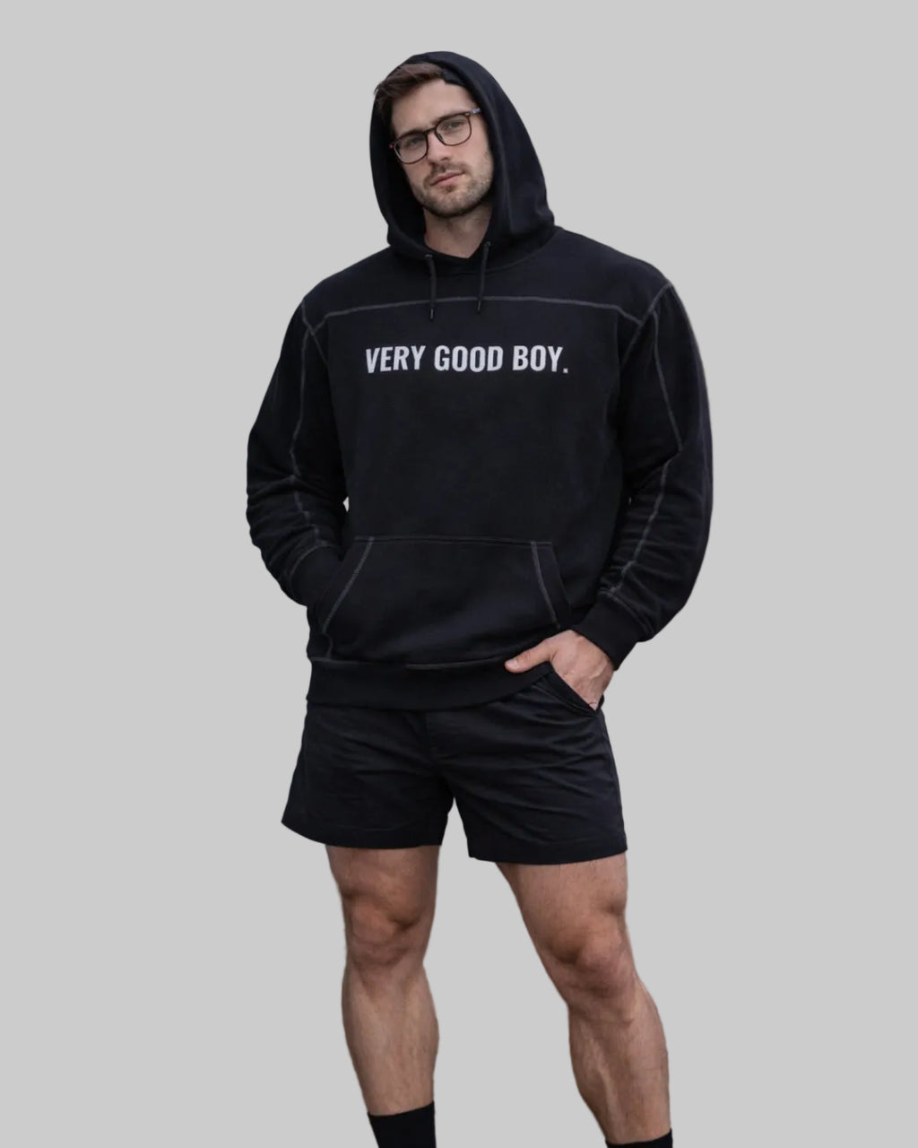 Very Good Boy X Tom Contrast-Stitched Boxy Fleece Hoodie